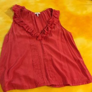 Jodie ruffles sleeveless blouse